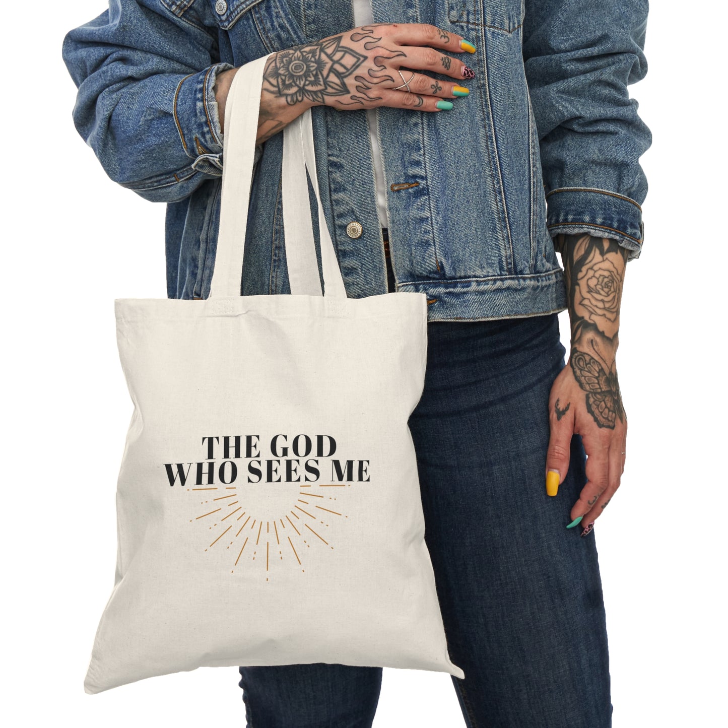 The God Who Sees Me Tote Bag